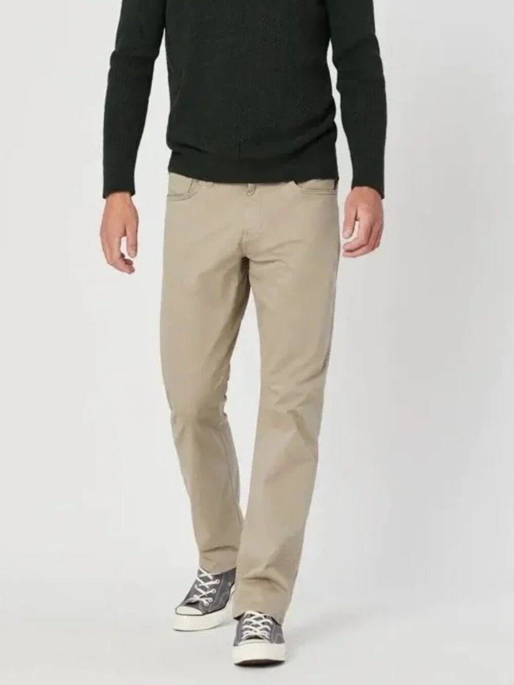 Mavi Beige Twill Relaxed Straight Leg Pants